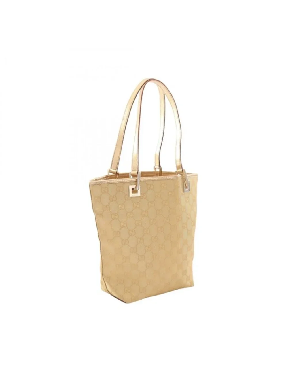 Gucci Tote GG Canvas 002 Gold Handbag